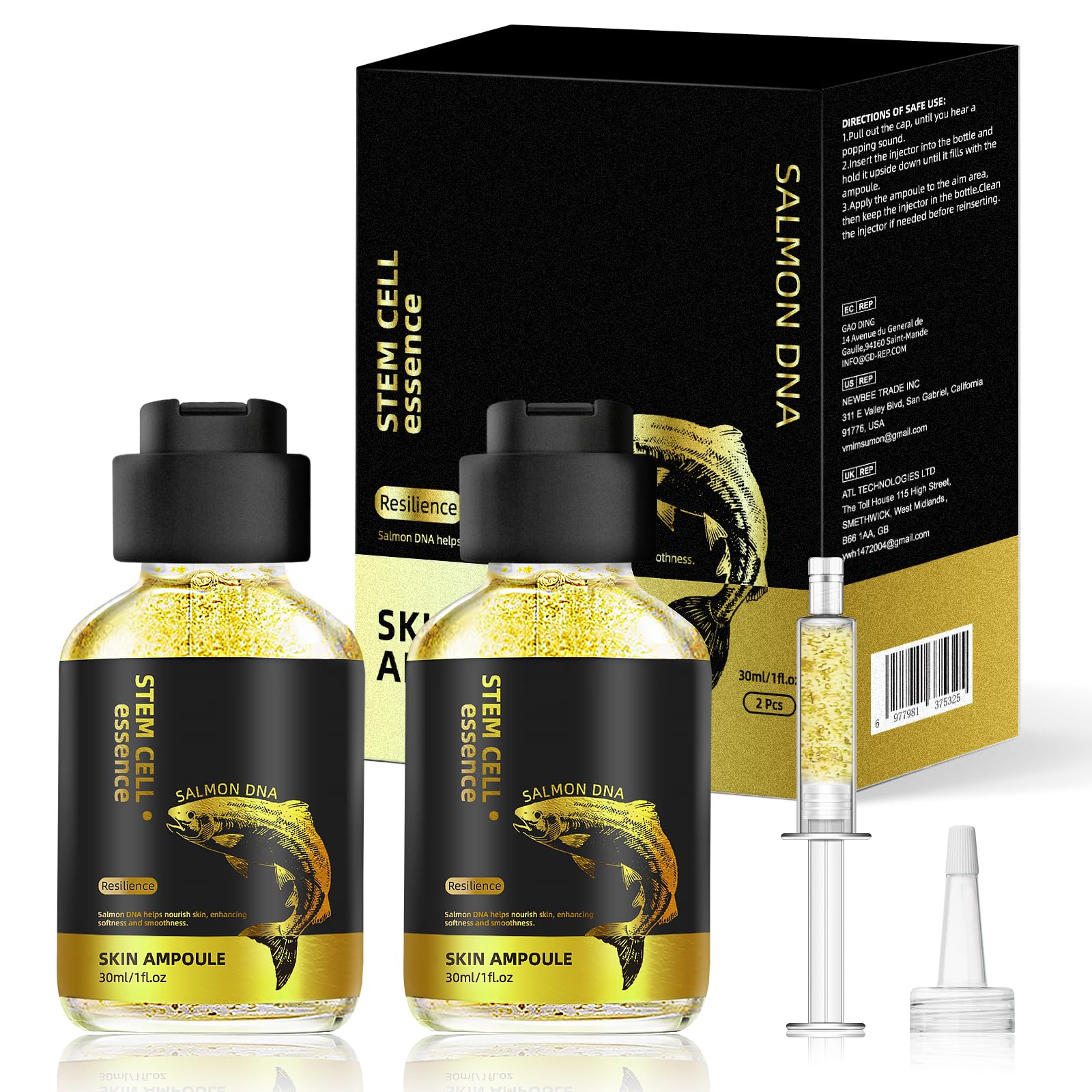 Jolof Store Salmon DNA PDRN Ampoule – Korean Microneedling Serum (2PCS)