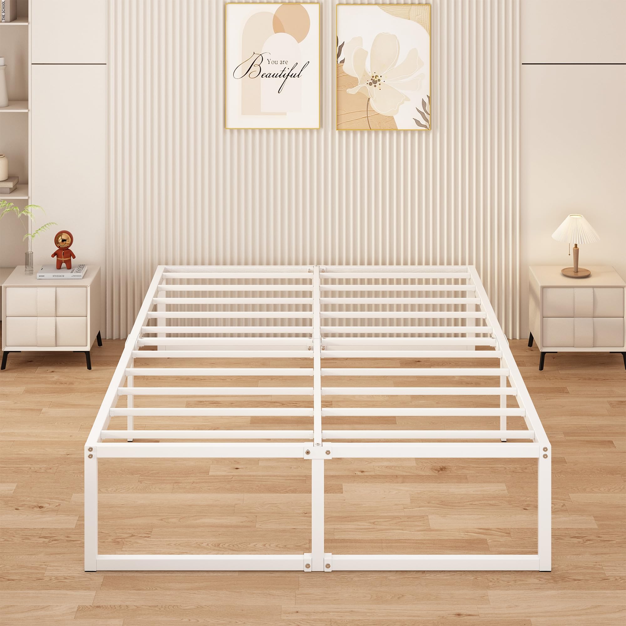 Yicensen 160x200 Metal Platform Bed Frame | Noise-Free Steel Slats