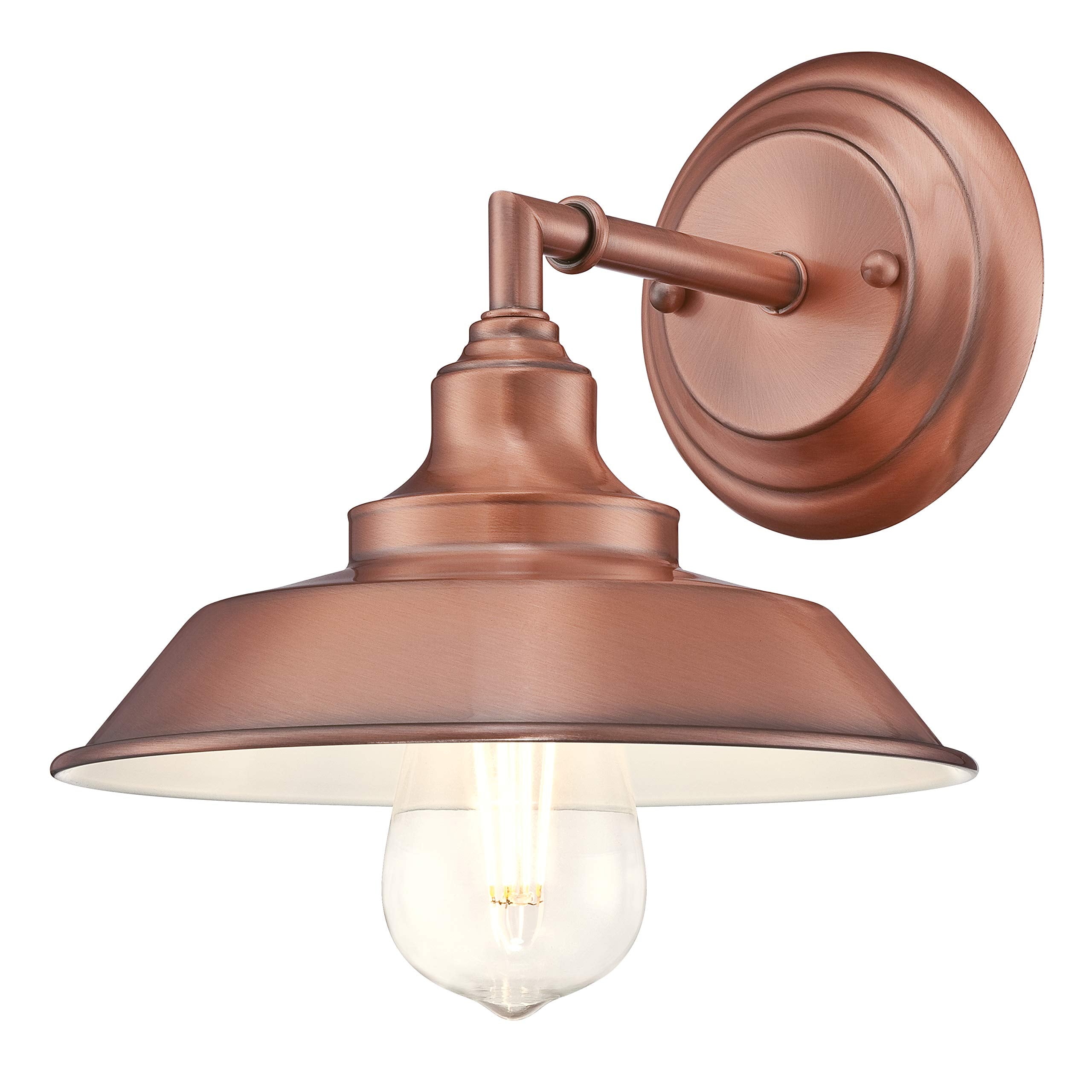 Westinghouse Iron Hill Industrial Wall Fixture – Washed Copper Finish