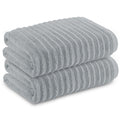 Towelogy Bamboo Extra Large Bath Sheets – 2 Pack Silver (90x140cm)