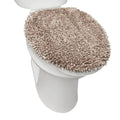 SoHome Spa Step Toilet Lid Cover – Plush Chenille Shag, Washable, Taupe