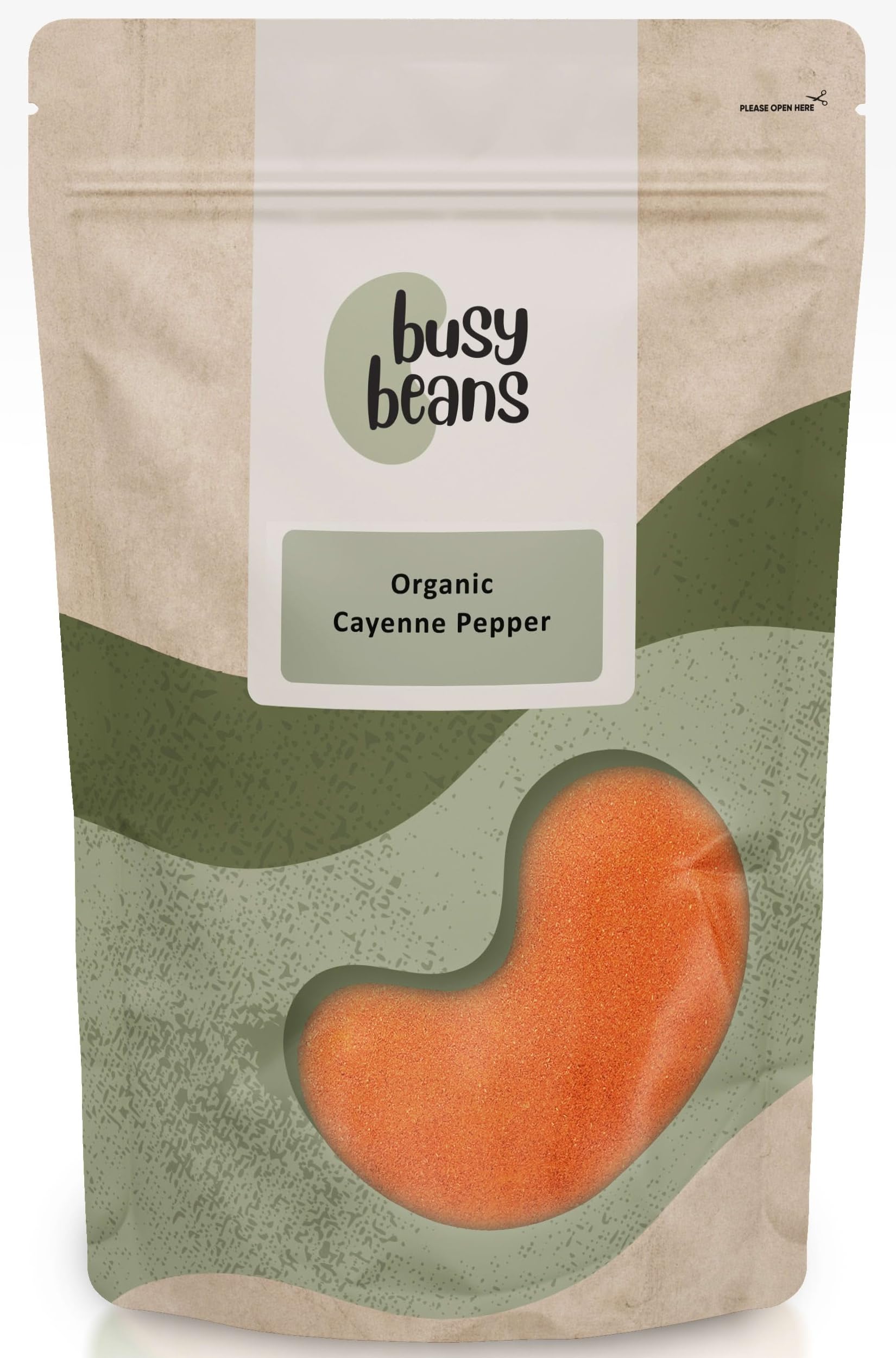 Busy Beans Organic Cayenne Pepper – Pure Ground Spice from India (500g)