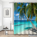 Trimming Shop Waterproof Polyester Shower Curtain with 12 Hooks – 180x180cm