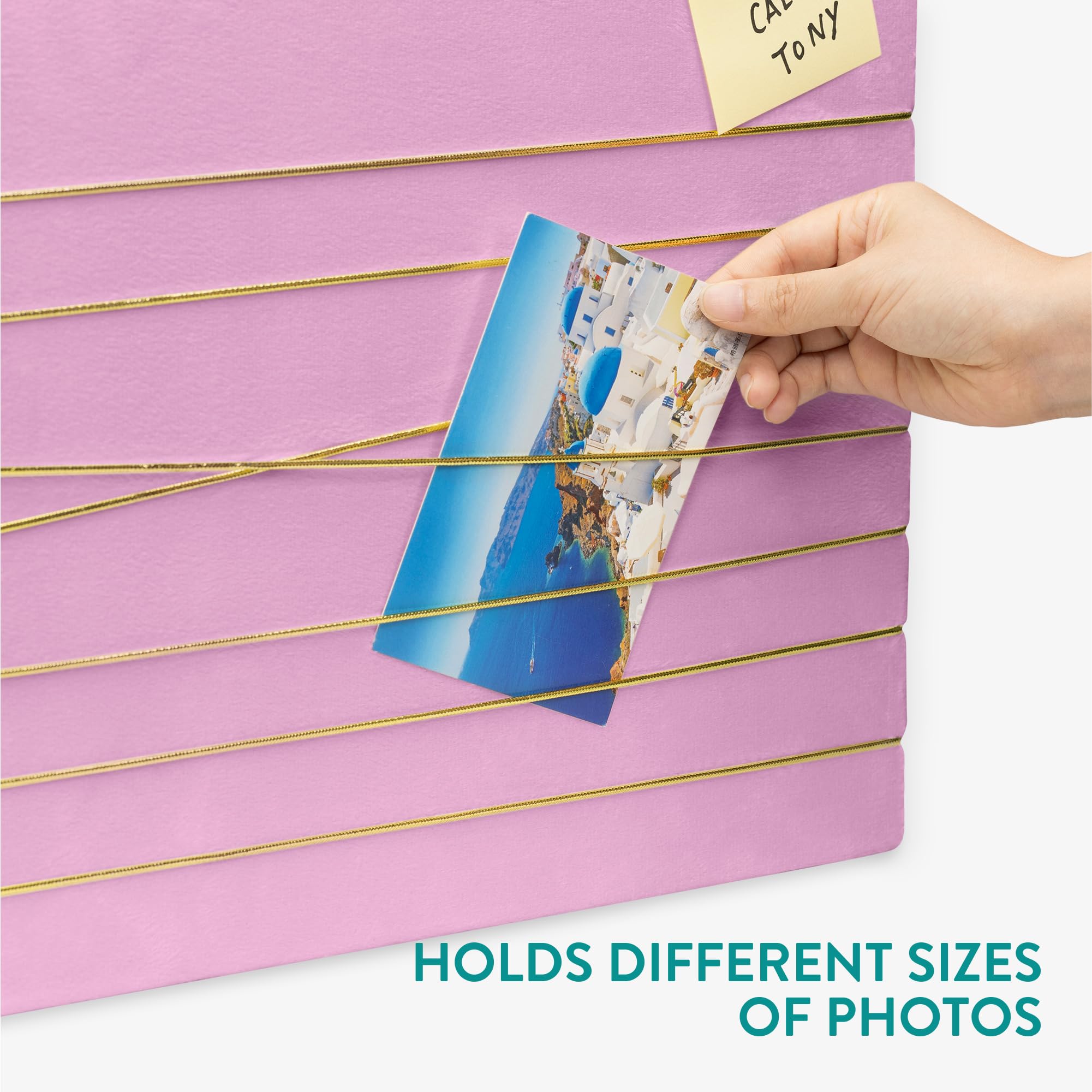 Navaris Velvet Photo Pin Board – 70 x 50cm Contemporary Wall Display