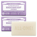 Dr. Bronner's Organic Lavender Pure-Castile Bar Soap – 2 Pack (5 oz)