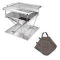 CAMPINGMOON 3-in-1 Portable Stainless Steel Wood Burning Grill & Fire Pit