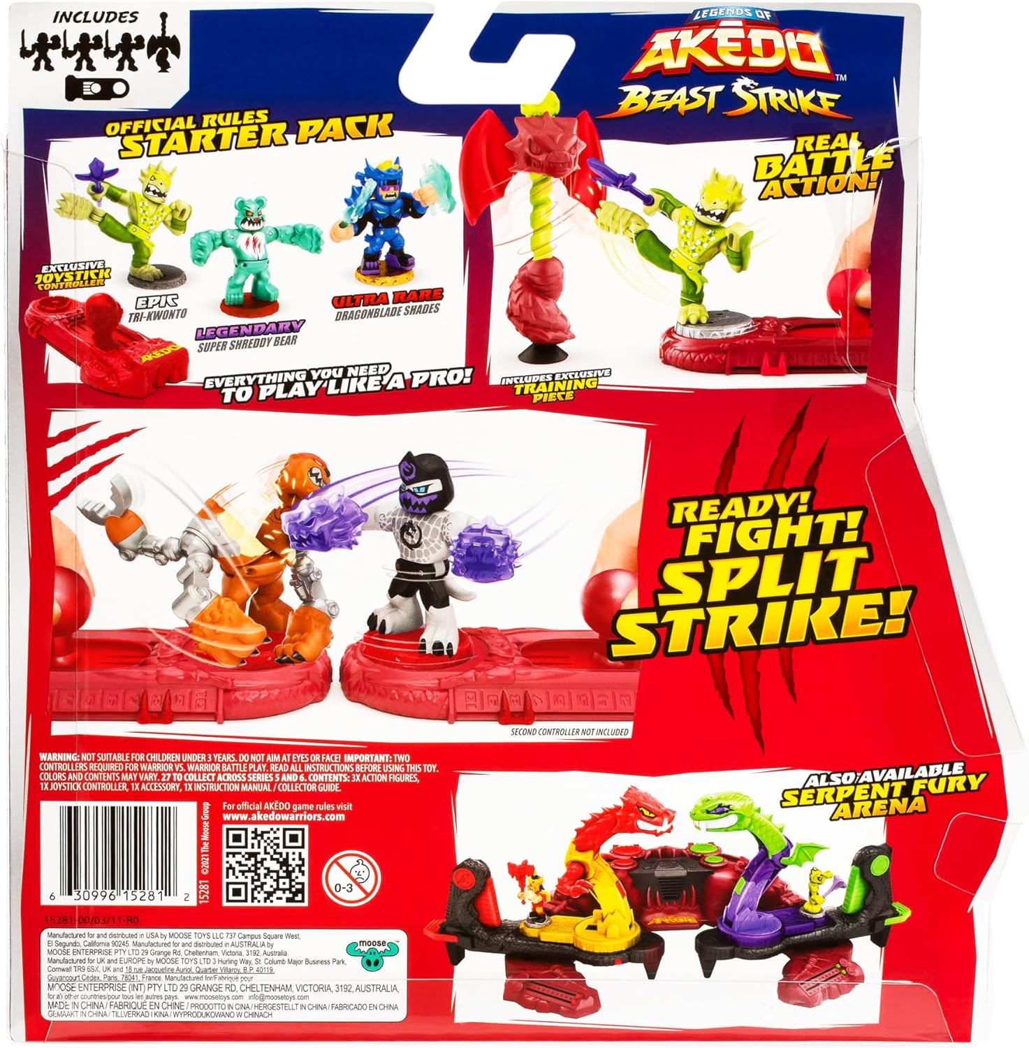 Akedo Legends Beast Strike Starter Set - 3 Action Figures by Snaps