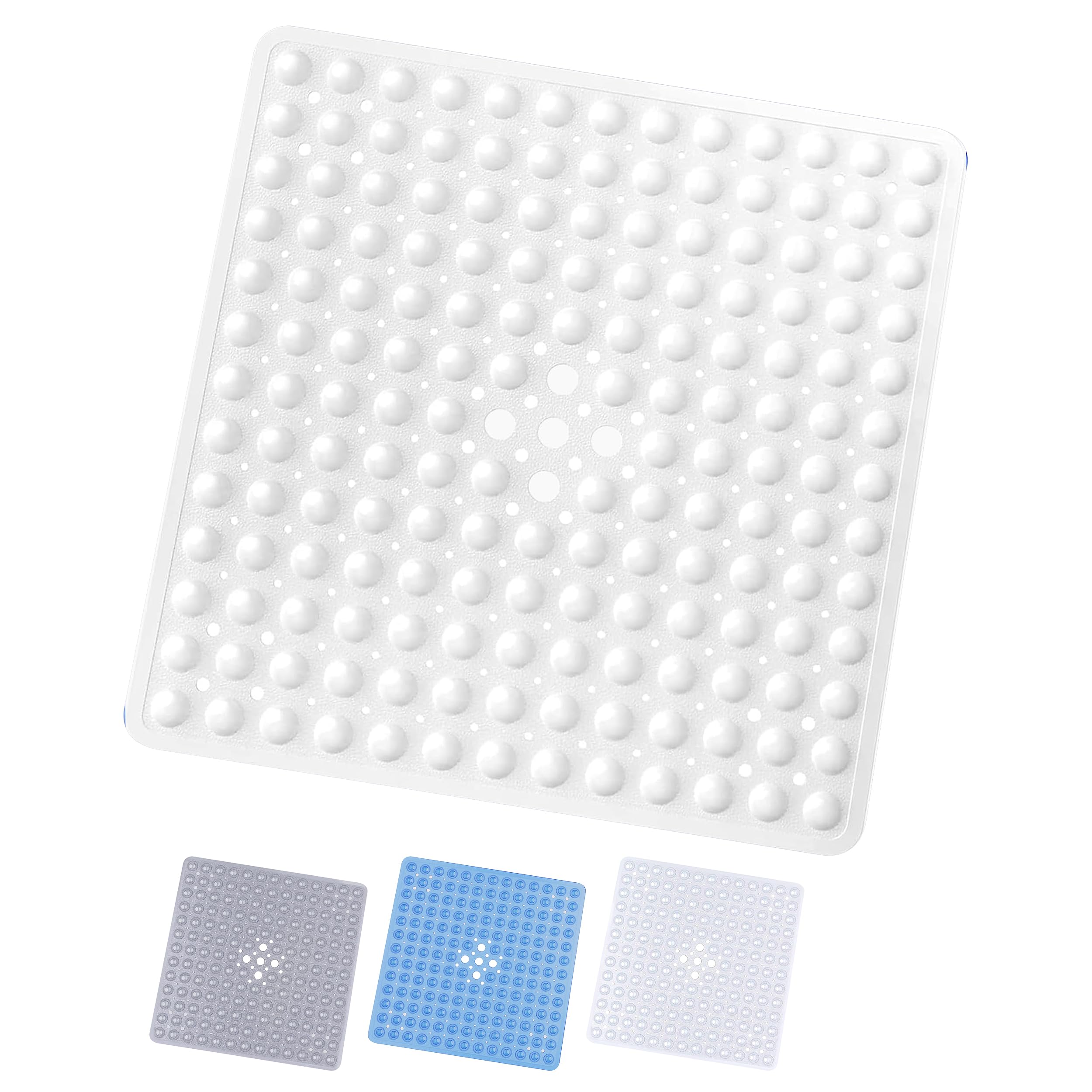 Yorkshire Bedding Non-Slip Square Shower Mat | 53x53cm PVC Bath Mat
