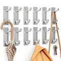 Pickpiff Self Adhesive Hooks – Heavy Duty Stainless Steel, 12 Pack