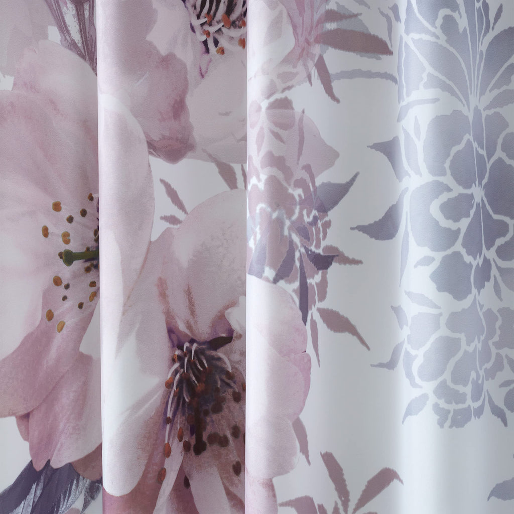Catherine Lansfield Dramatic Floral Shower Curtain Blush Pink - image 3