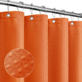 Gibelle Burnt Orange Waffle Weave Fabric Shower Curtain - 72x72 Inch