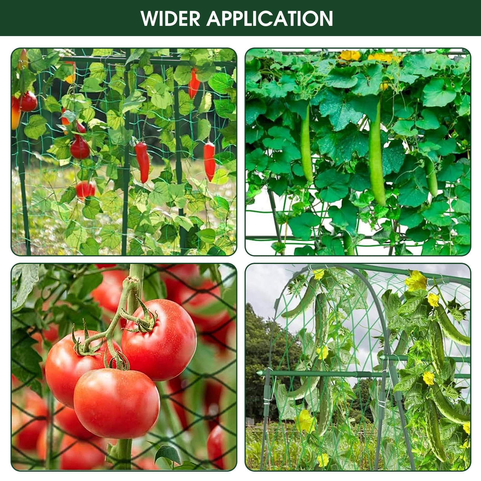 Hoyejyou U-Shape Cucumber Trellis - 65x48 Metal Garden Arch for Plants