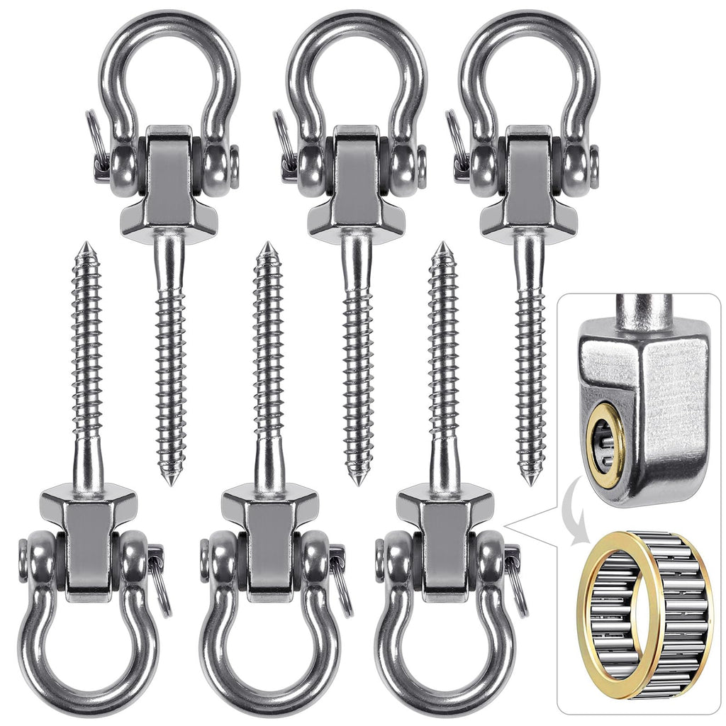 BeneLabel Heavy Duty Swing Hangers - 6 Pack Stainless Steel 1500LB