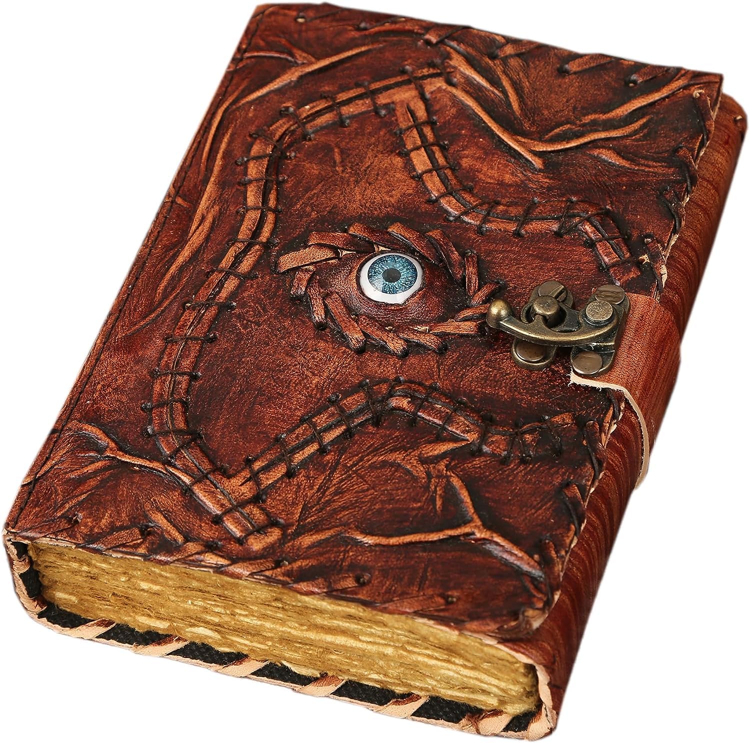 Jolof Store Hocus Pocus Book of Spells – Leather Grimoire Journal, 7x5