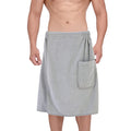 Polyte Microfibre Bath Towel Body Wrap for Men – Quick Dry Grey