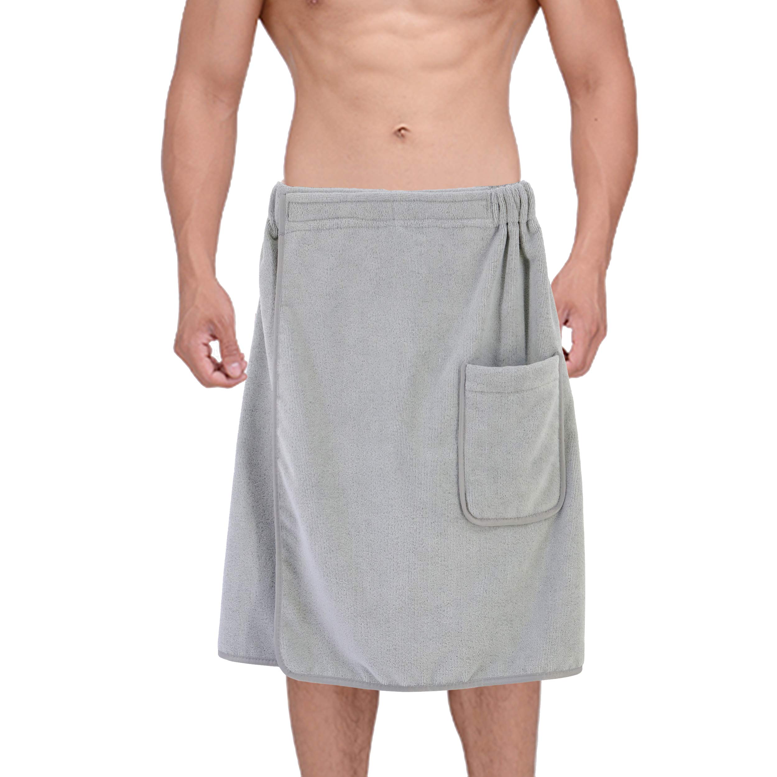 Polyte Microfibre Bath Towel Body Wrap for Men – Quick Dry Grey