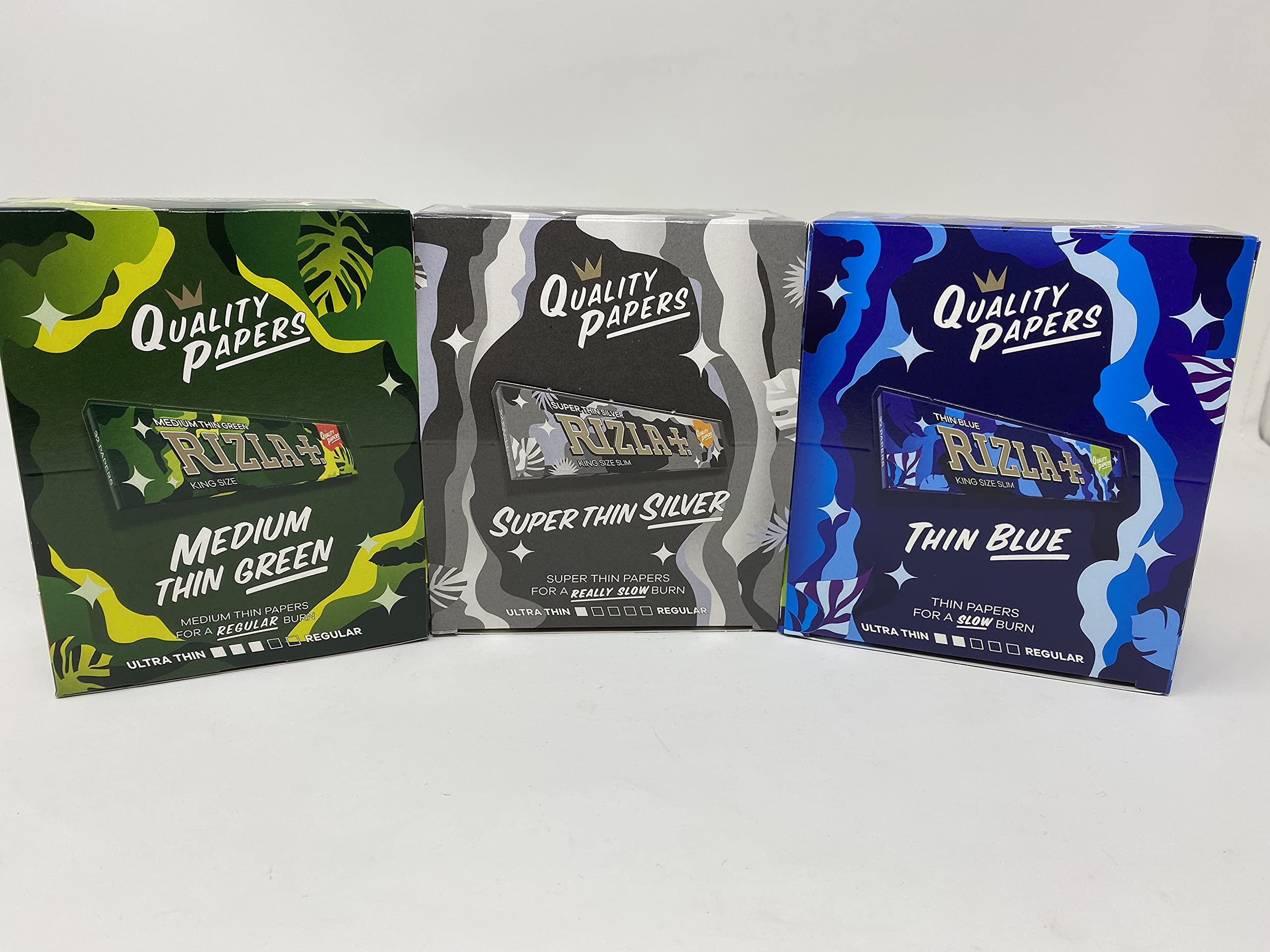 Rizla King Size Green Camouflage Rolling Papers | Full Box of 50