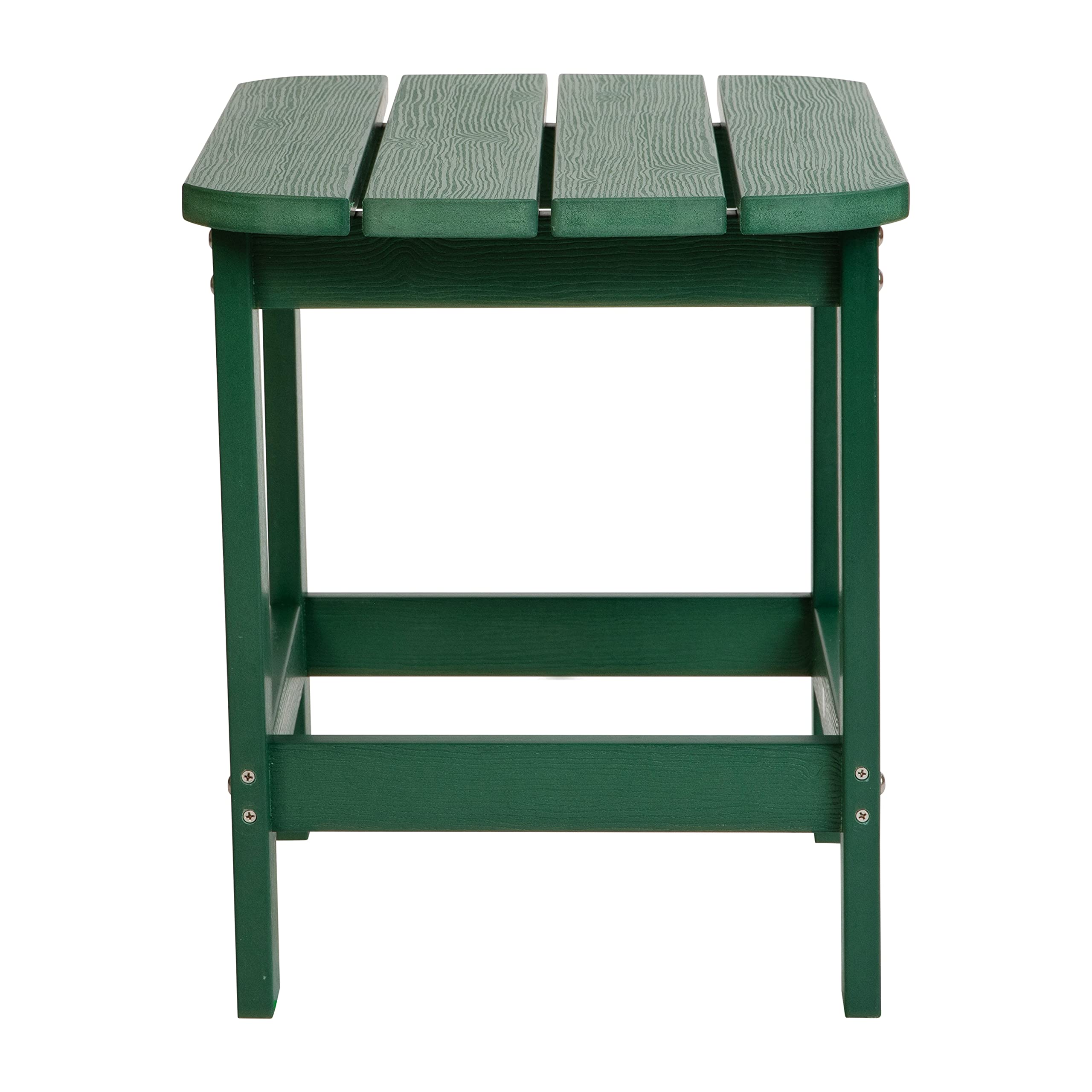 Flash Furniture Charlestown Poly Resin Adirondack Side Table – Green