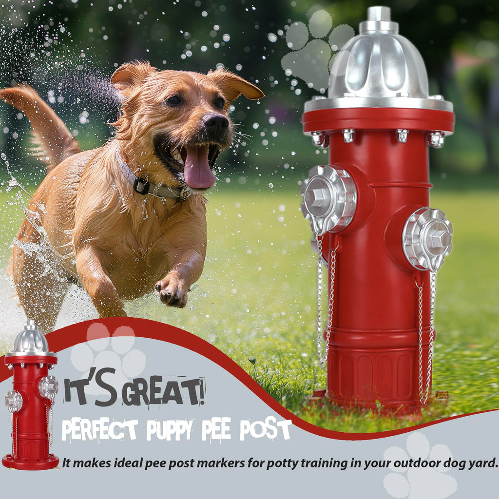 Prefdo Dog Fire Hydrant Pee Post – 14.5" Resin Puppy Training Statue