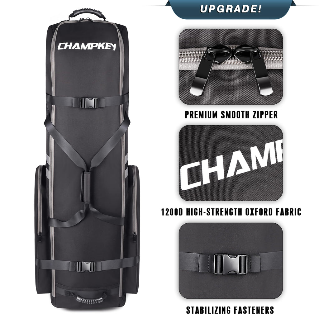 CHAMPKEY 1.0 Golf Travel Bag - 1200D Oxford Fabric with Support Rod