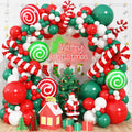 HILAVO Christmas Balloon Garland Arch Kit | 144PCS Red Green White Latex