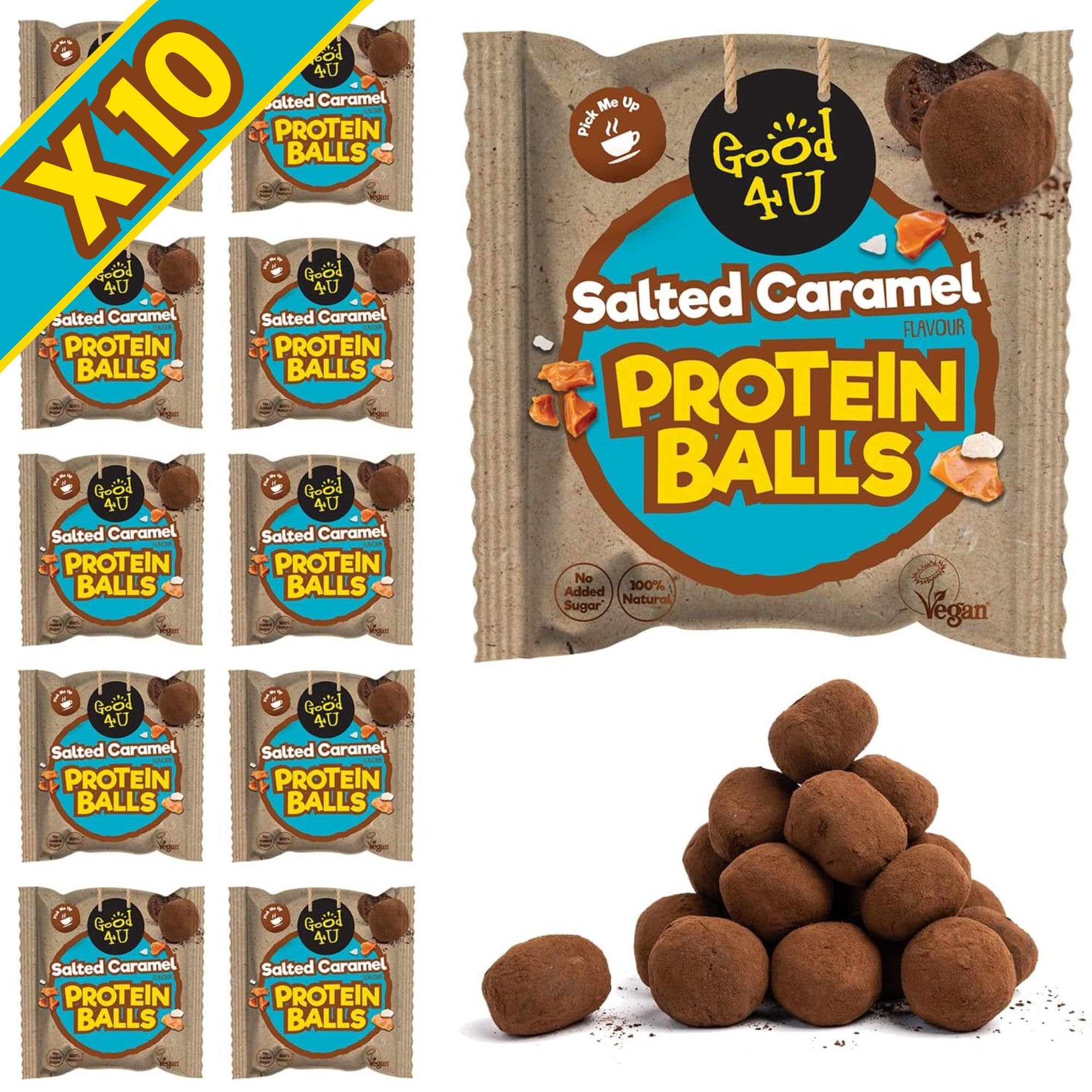 Good4U Salted Caramel Protein Balls – High Fibre & Gluten Free (10 x 40g)
