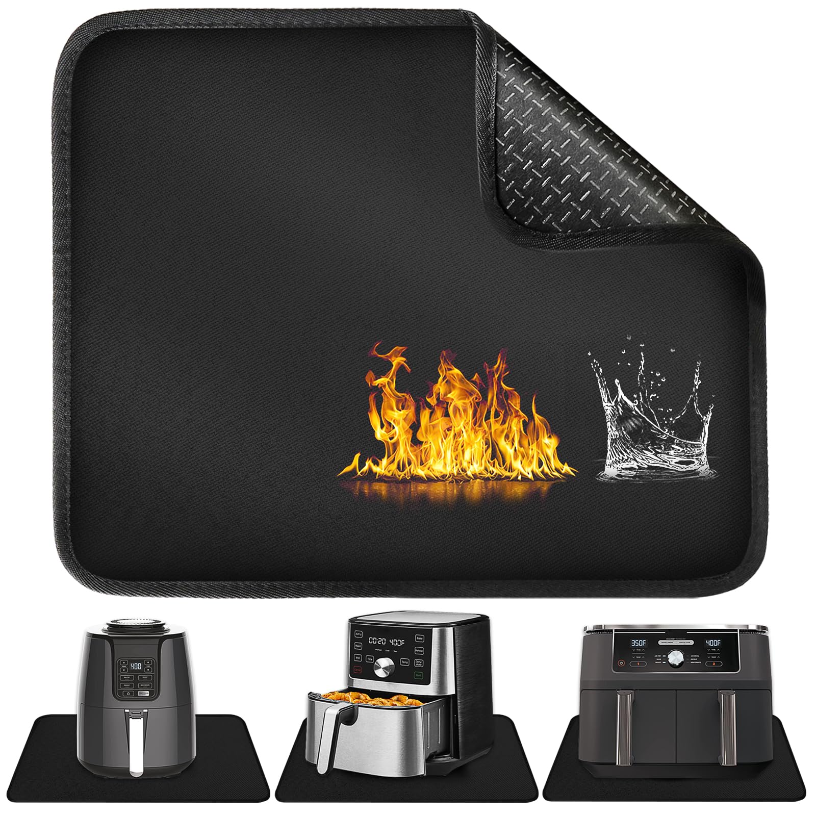 Jolof Store Heat Resistant Air Fryer Mat – 1.5mm Fireproof Countertop Pad