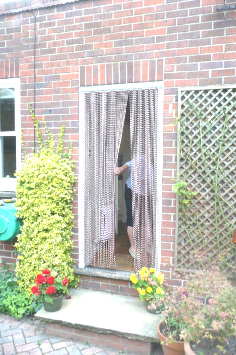 Jolof Store Silver Aluminium Chain Fly Screen Door Curtain – 90x200cm