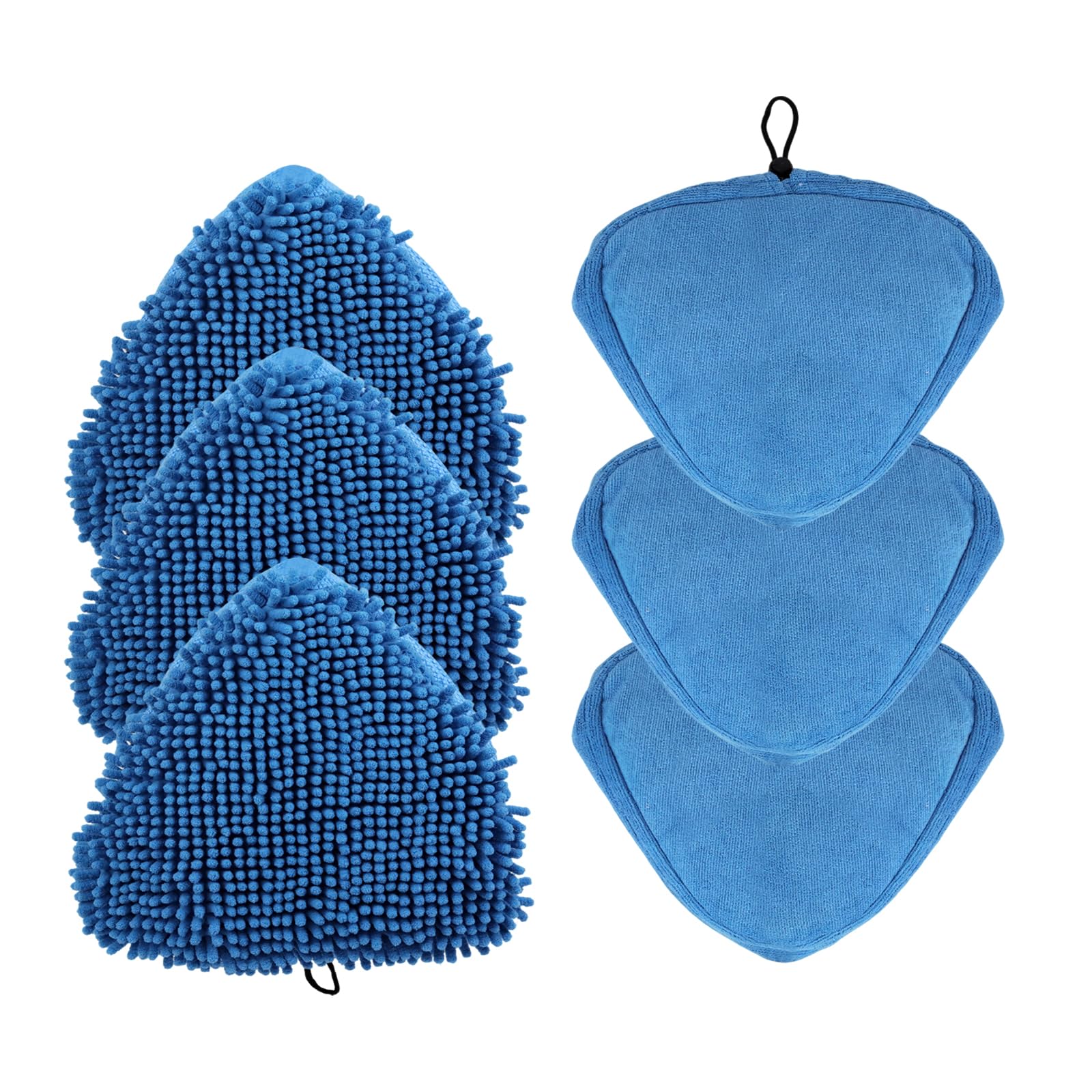 Bodhitree 6-Pack Triangle Steam Mop Pads - Reusable Microfibre & Coral
