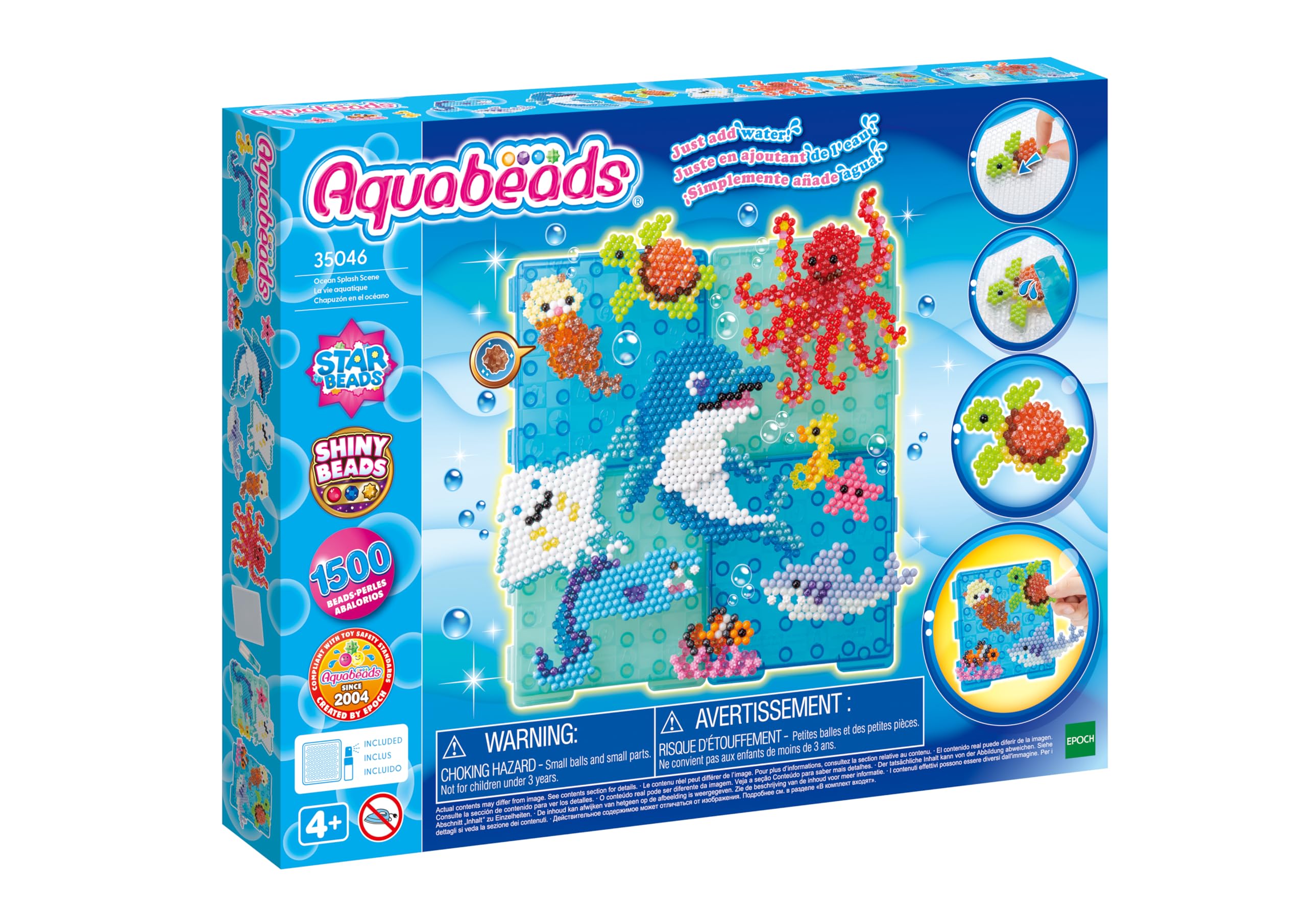 Aquabeads Ocean Splash Scene Art & Craft Kit - 1500 Beads & Display