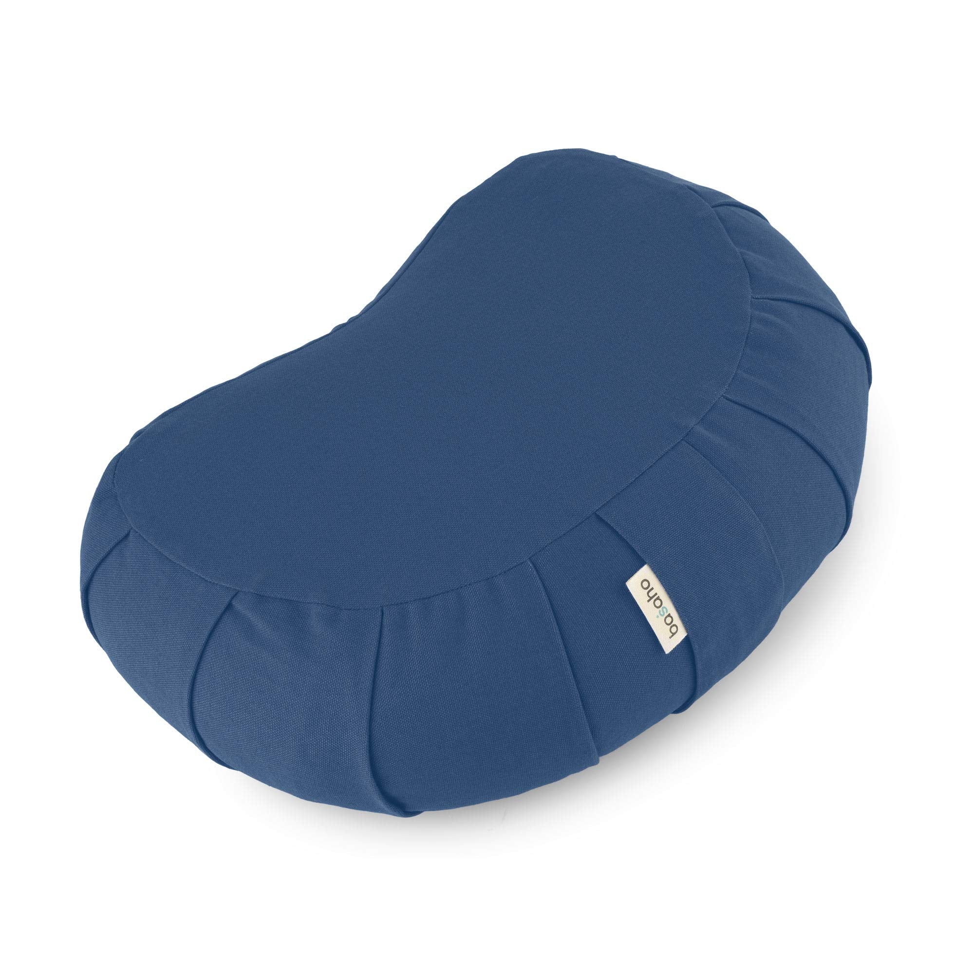 Basaho Crescent Zafu Meditation Cushion | Organic Cotton | Dusty Blue