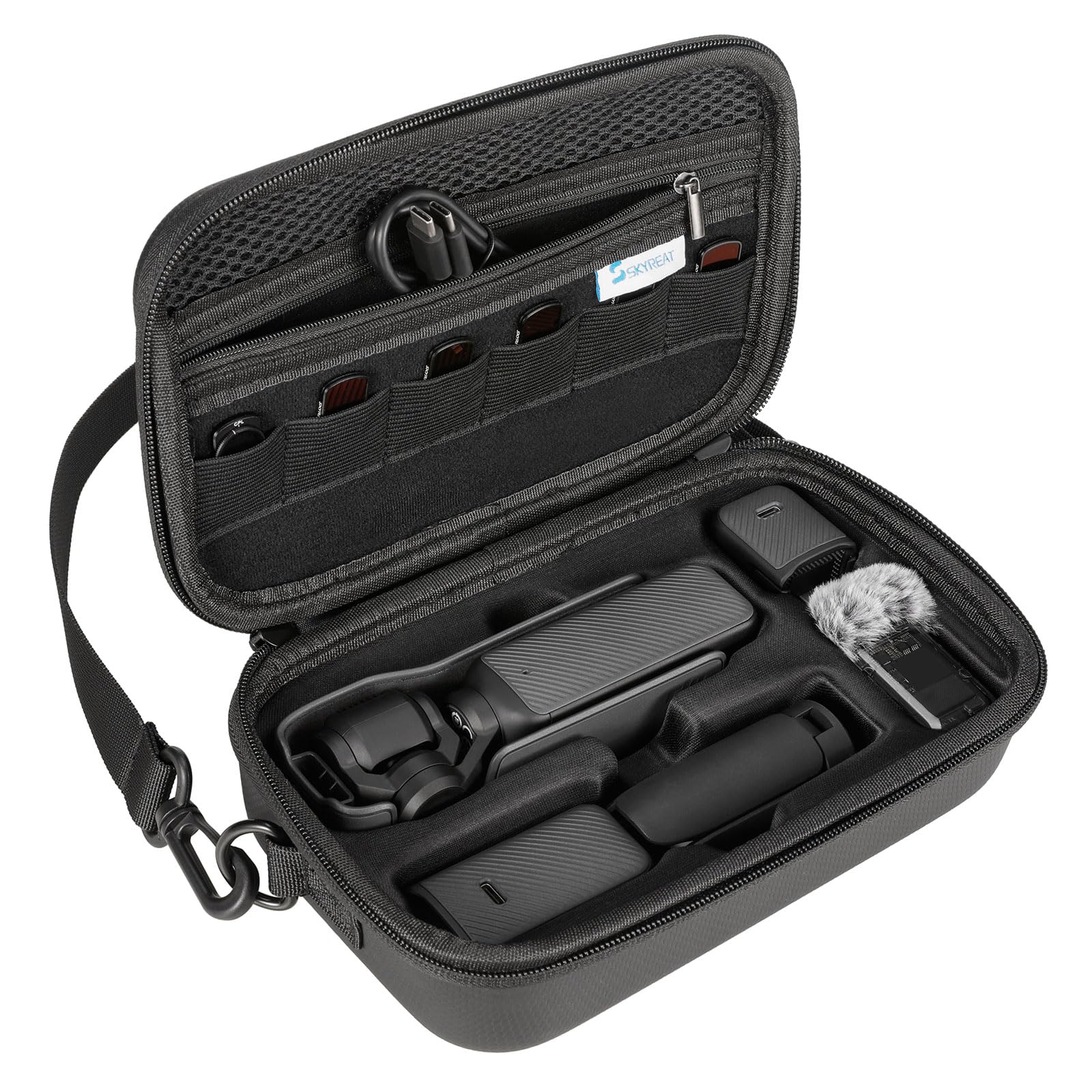 Skyreat Osmo Pocket 3 Case – PU Leather Travel Bag for Creator Combo