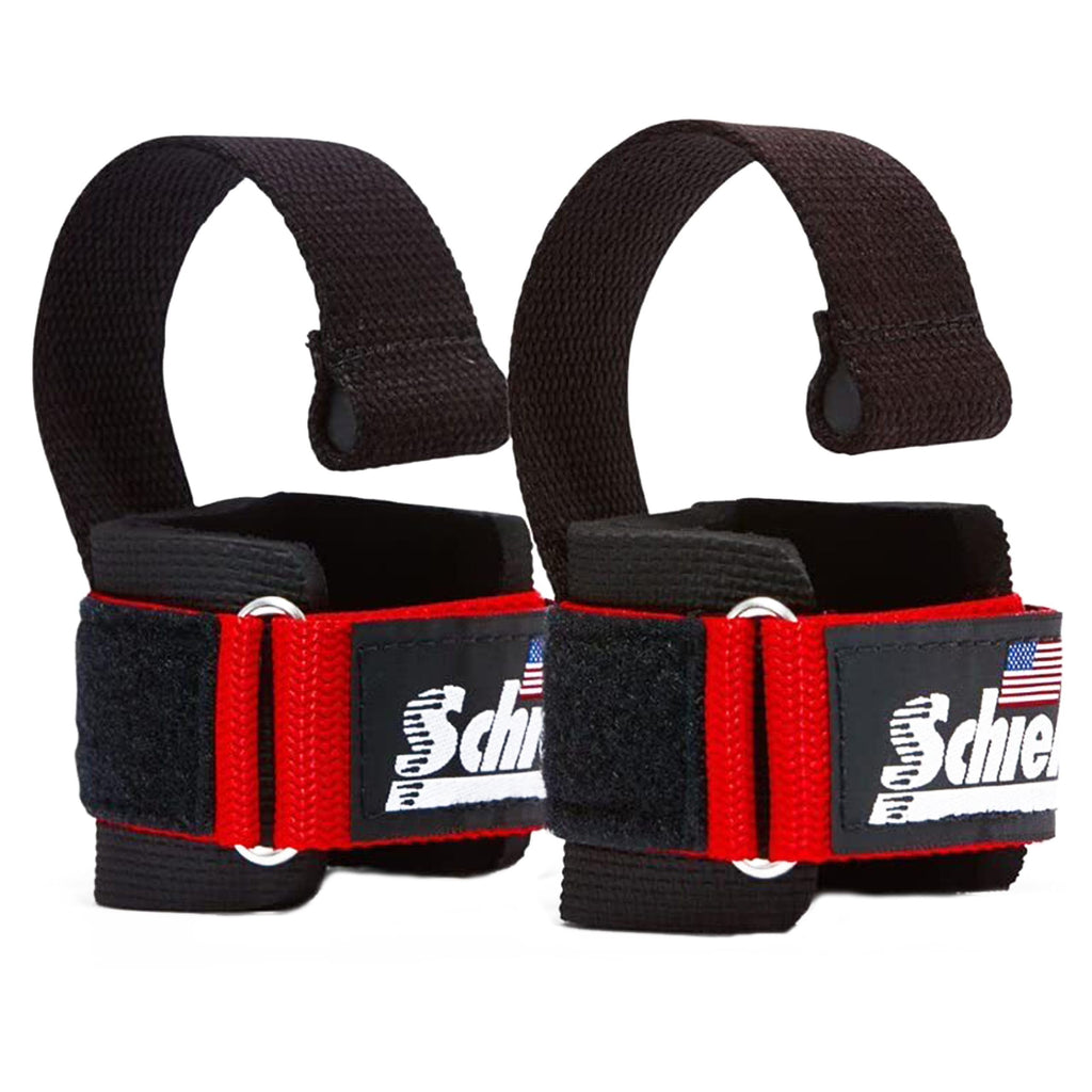 Schiek 1000PLS Power Lifting Straps with Neoprene Wrist Support - Red
