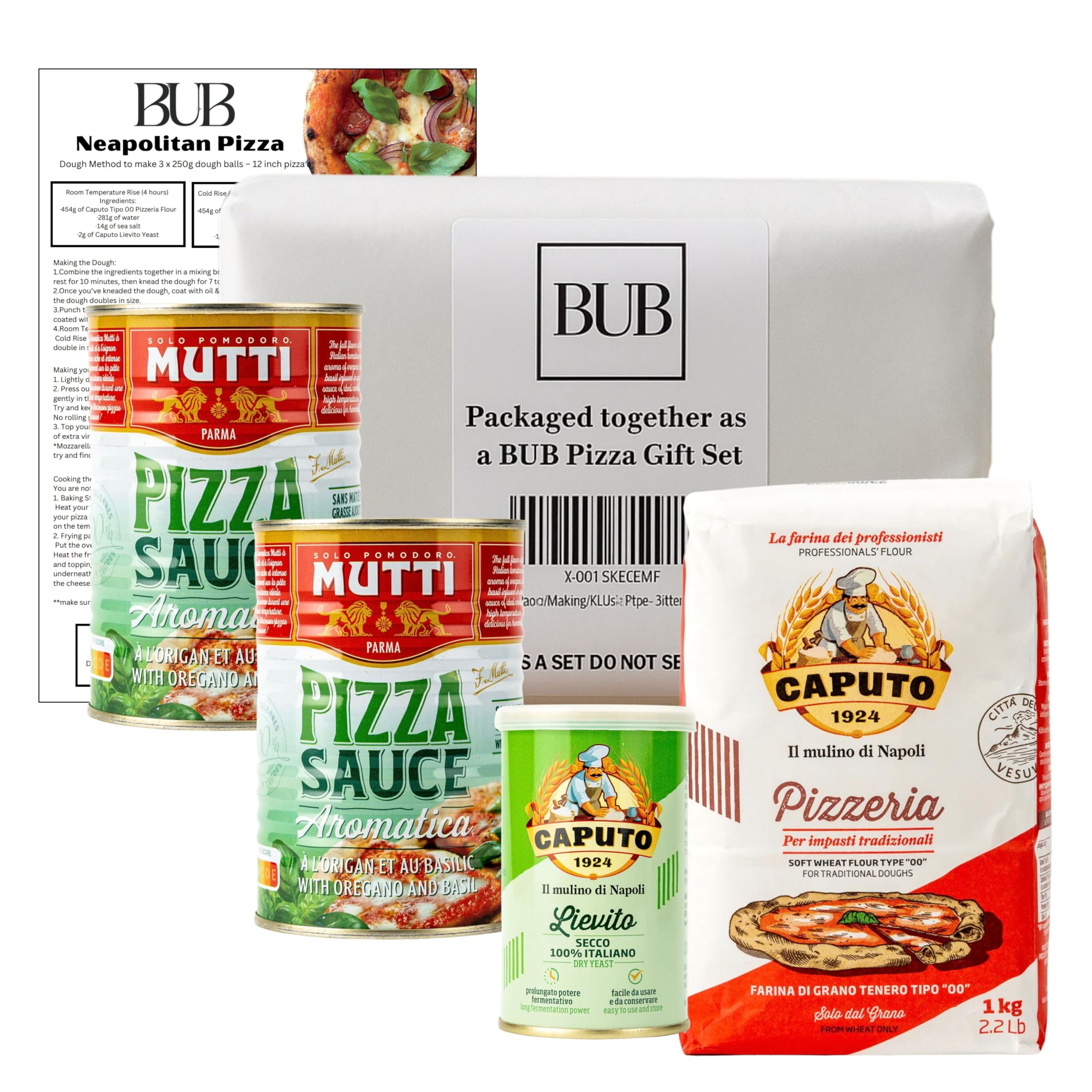 Neapolitan Pizza Making Gift Set – Caputo Flour & Mutti Sauce