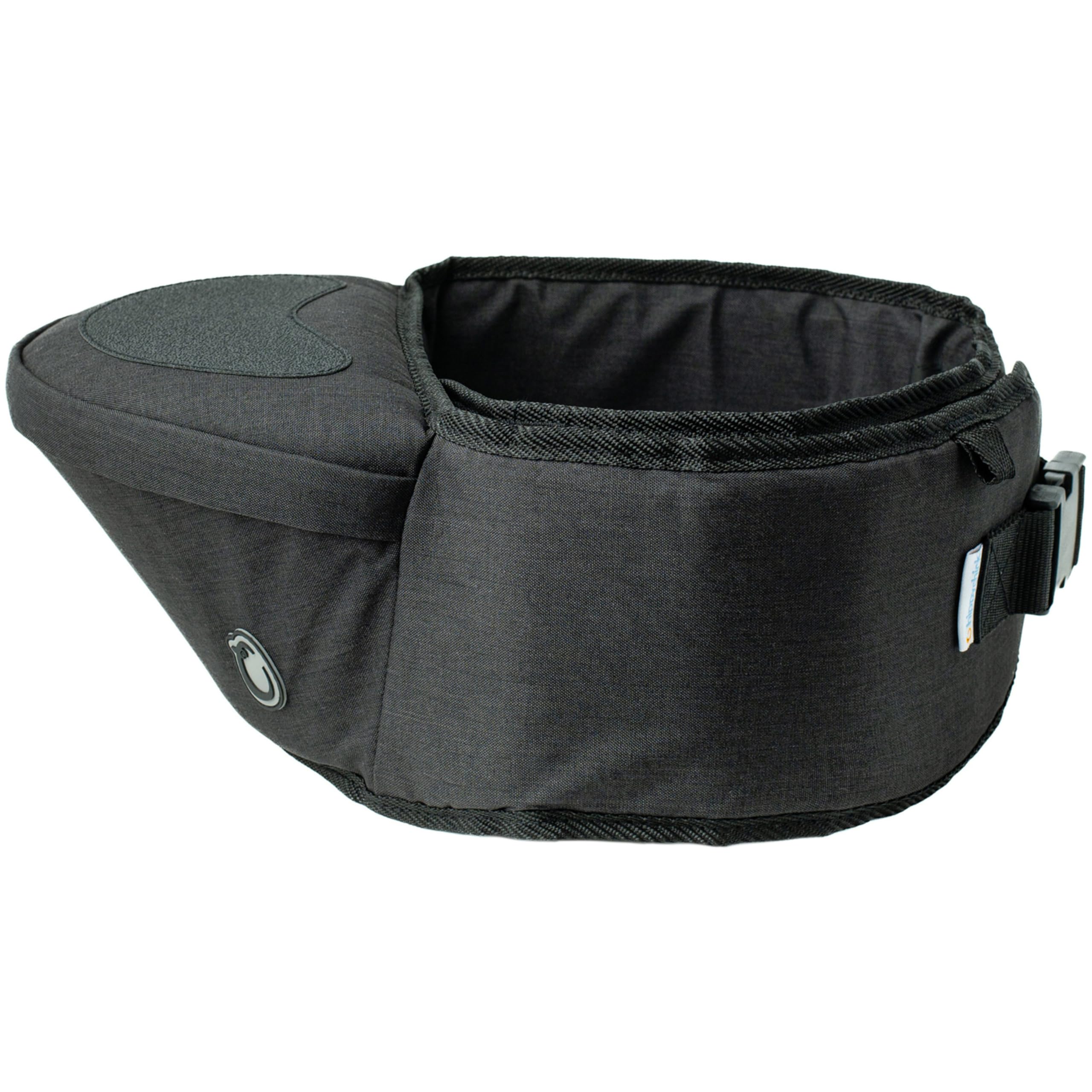 Hippychick Hipseat Baby Carrier | Ergonomic Back Support | Denim Black