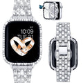 VISOOM Women's Sparkle Jewelry Metal Strap for Apple Watch 40mm