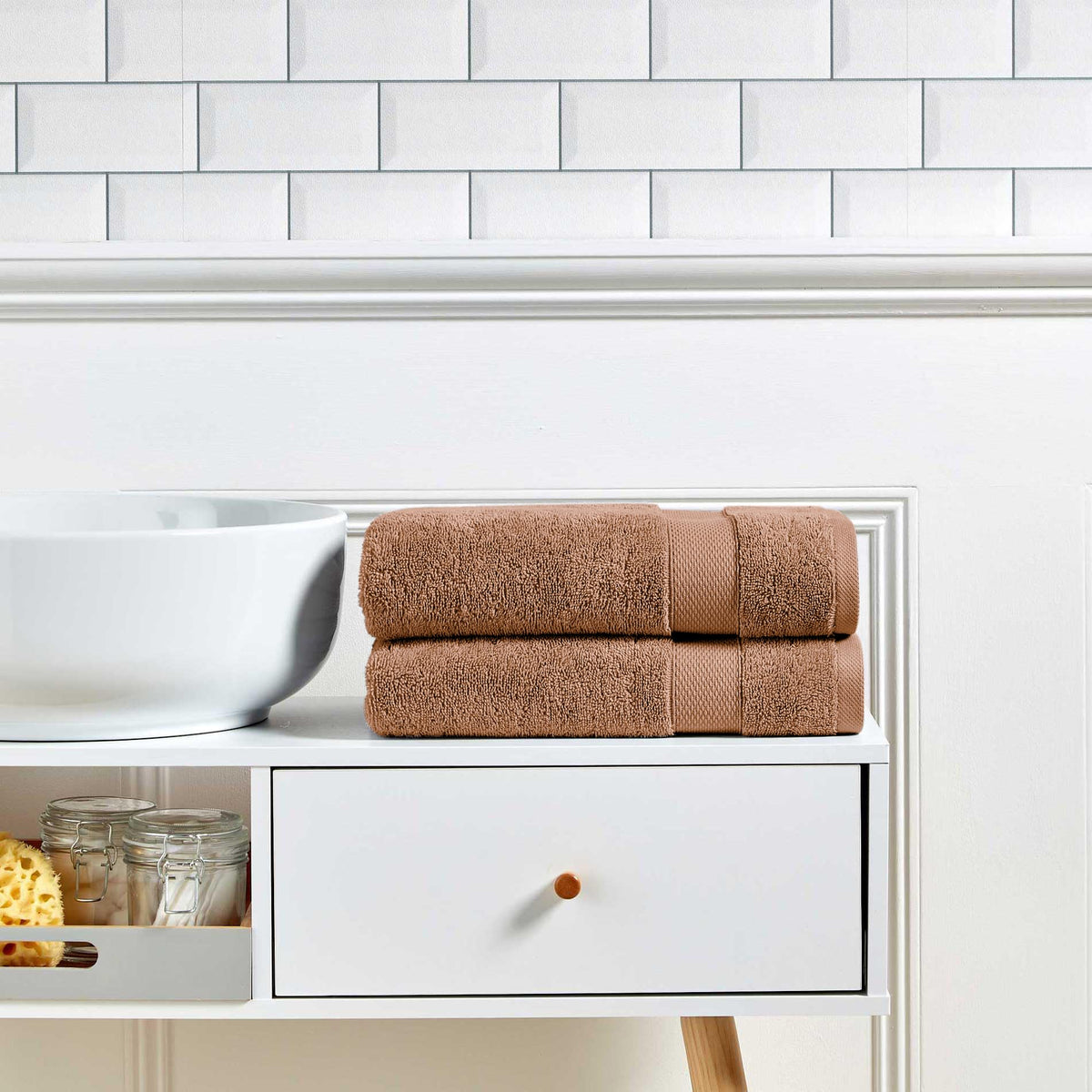 Christy Refresh Bathroom Towel Set | Set of 6 | 2 Bath 2 Hand 2 Face | Quick Dry | Gentle Pastel Tones | Soft Absorbent Shower Towels - image 2