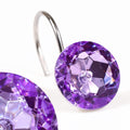 Purple Crystal Shower Curtain Hooks – Rhinestone Rings, Set of 12