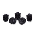 Relaxdays Toilet Brush Replacement Heads - Set of 5, 9.5mm Thread, Black