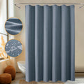 Jolof Store Heavy-Duty Linen-Texture Waterproof Shower Curtain – Dark Blue