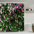 Simpomsy 3D Floral Shower Curtain – Pink Garden Waterproof Polyester
