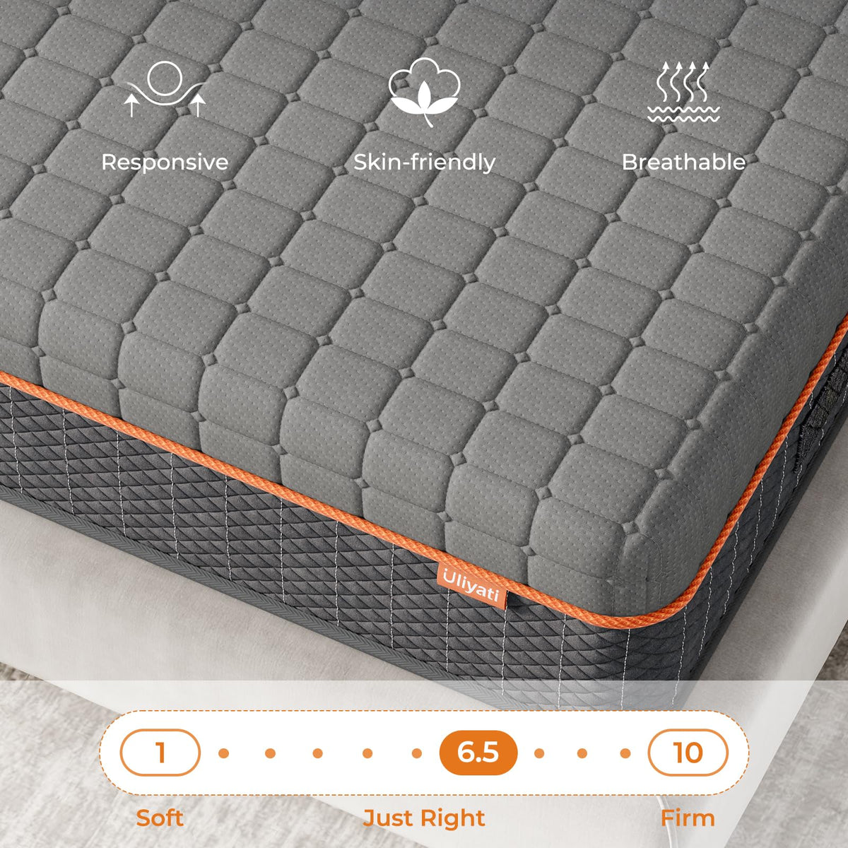 Uliyati Double Mattresses Gel Memory Foam Mattress, Medium, 135x190x20CM - image 4