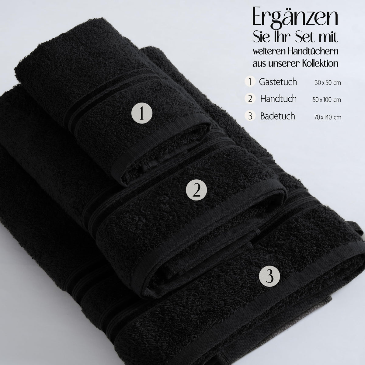 Hammetex Guest Towels Set of 5 30 x 50 cm 100% Cotton Terry Cloth - image 5