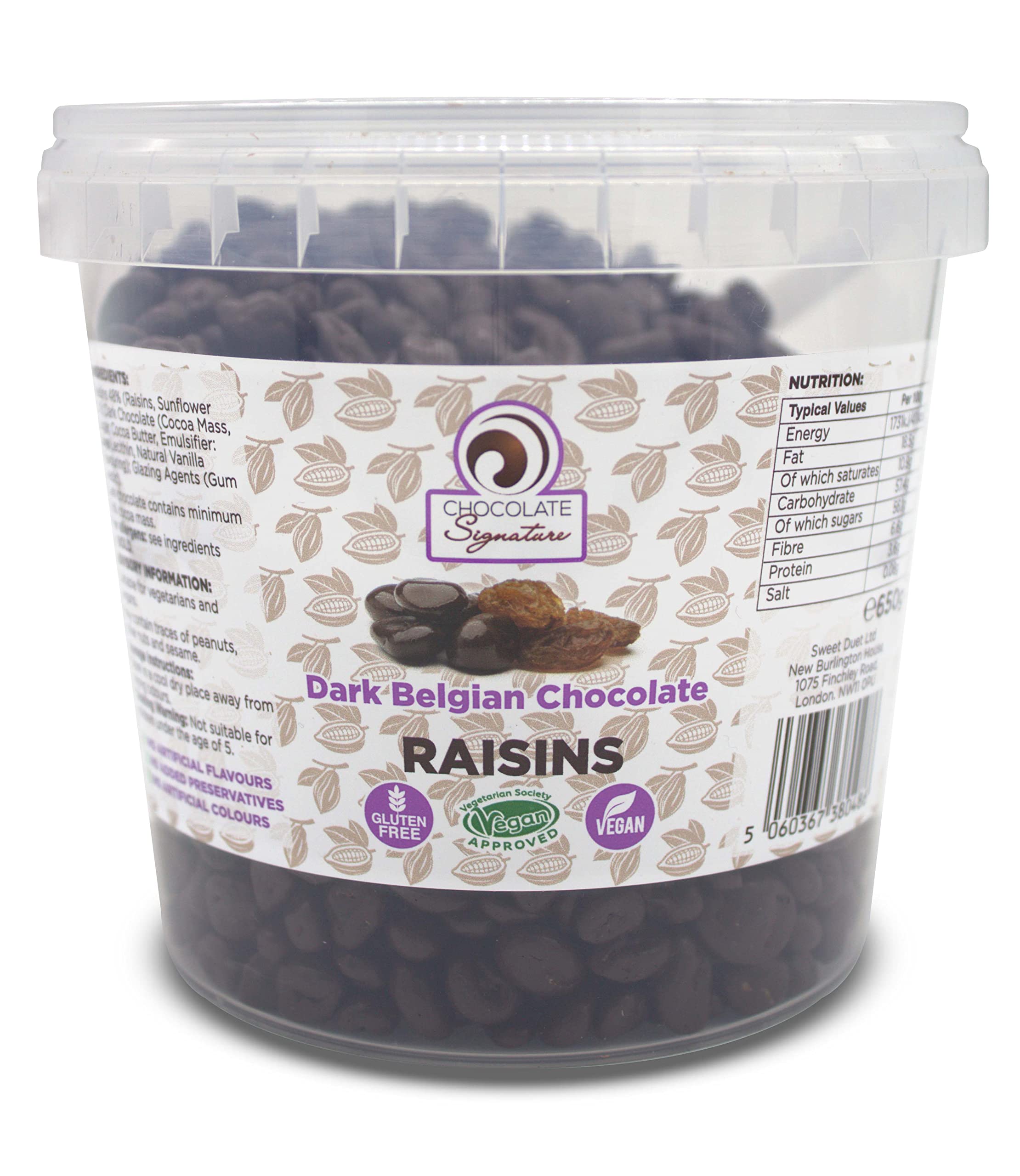 Jolof Store Dark Chocolate Covered Raisins – 650g Vegan & Gluten Free