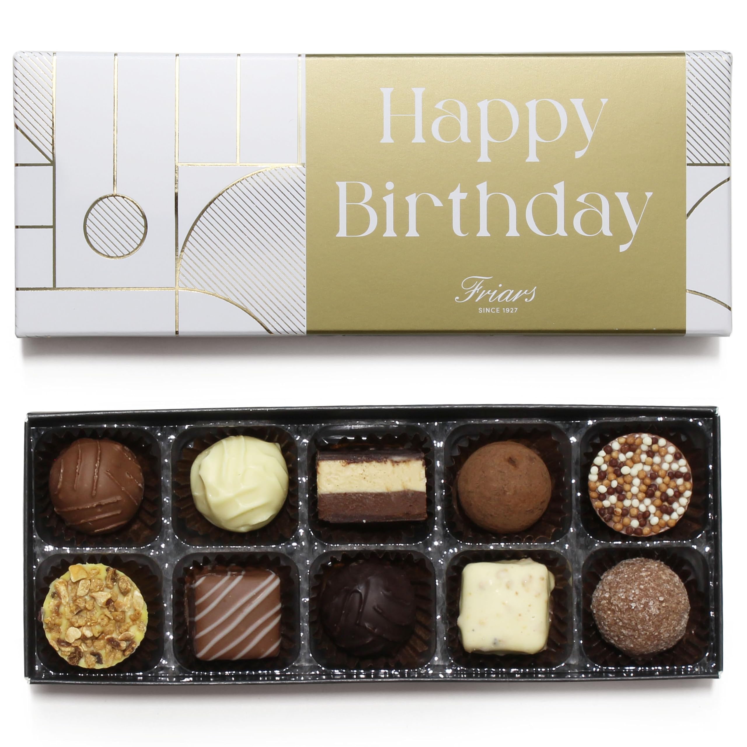 Friars Happy Birthday Chocolate Box - 10 Luxury Belgian Chocolates