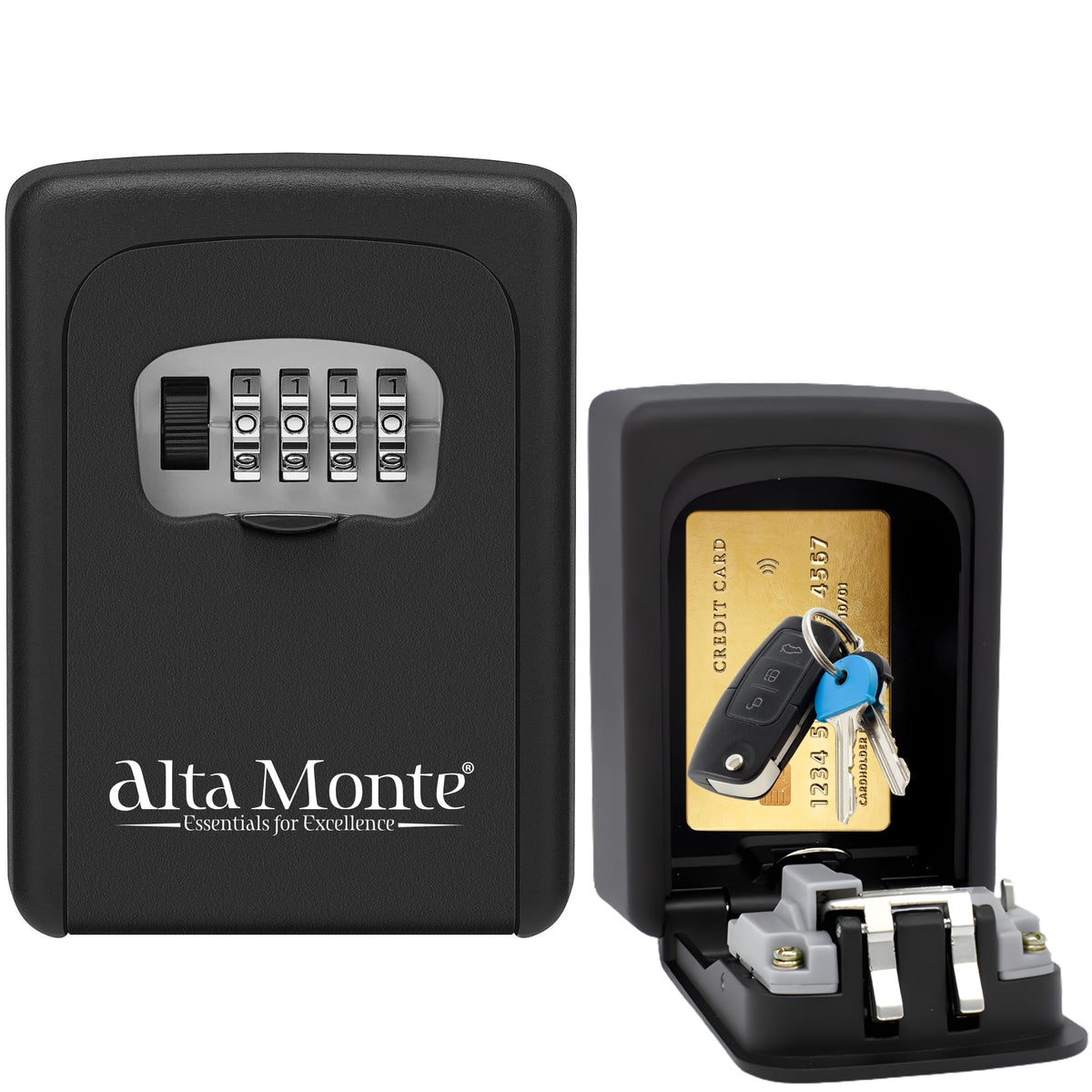 Alta Monte® Premium Key Safe – Outdoor Wall Mounted Key Lock Box, 4-Digit Combination, Heavy Duty Aluminium, Waterproof & Rust Resistant - image 1