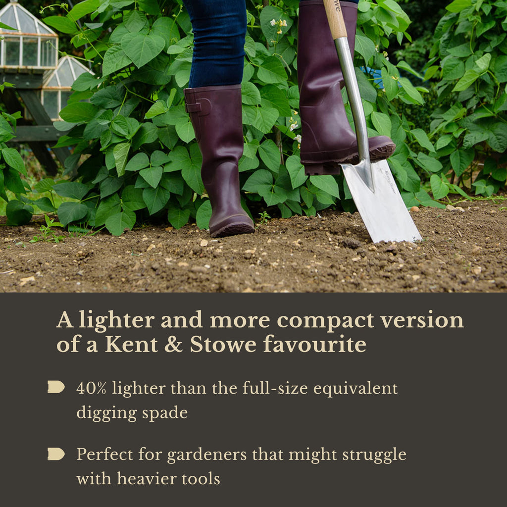 Kent & Stowe Garden Life Stainless Steel Digging Spade – Ash Wood Handle