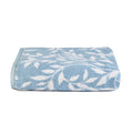 Dreams & Drapes Blue Leaf Bath Sheet – 100% Cotton 550gsm Jacquard