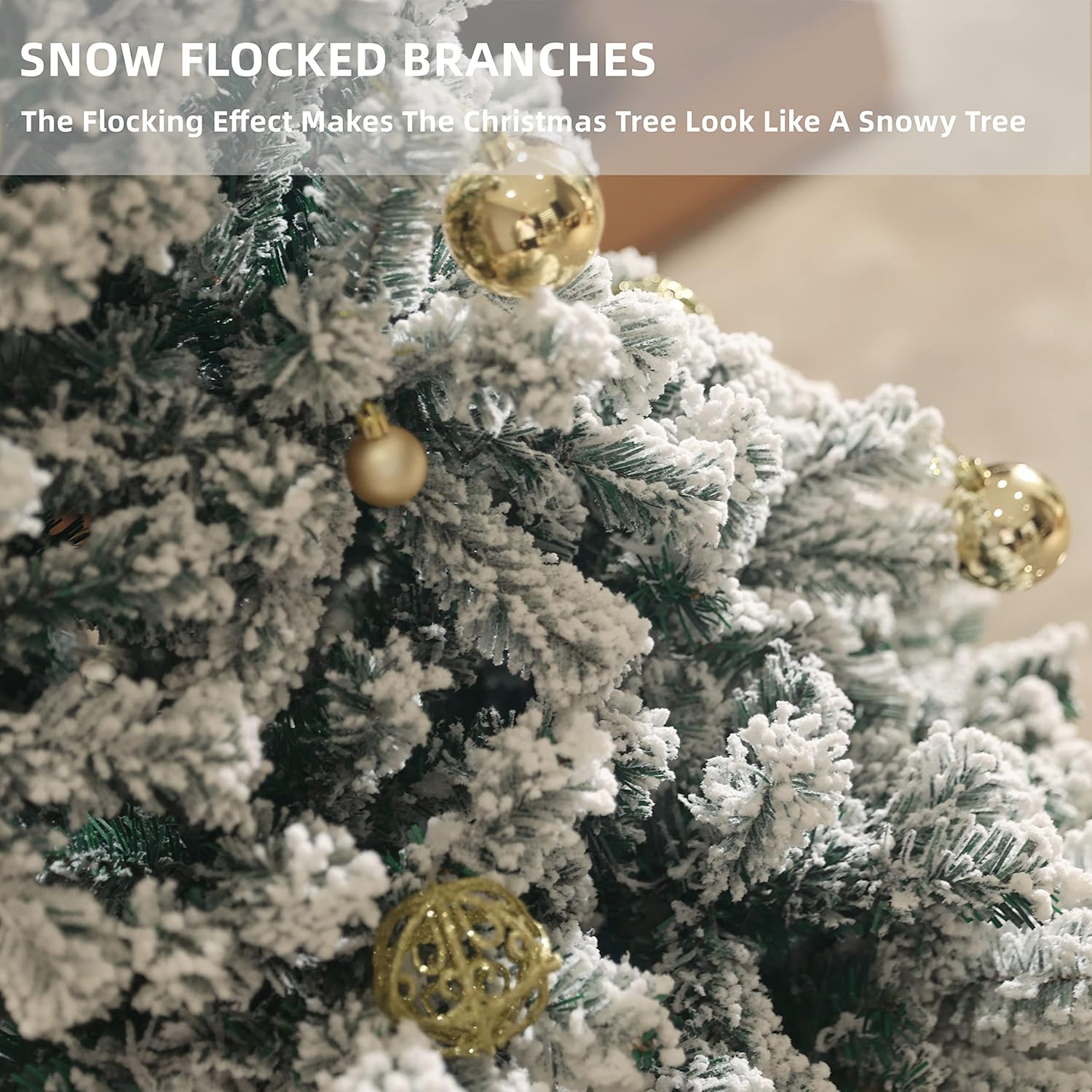 Massive Discounts 6FT Snow Flocked Artificial Christmas Tree | 850 Tips