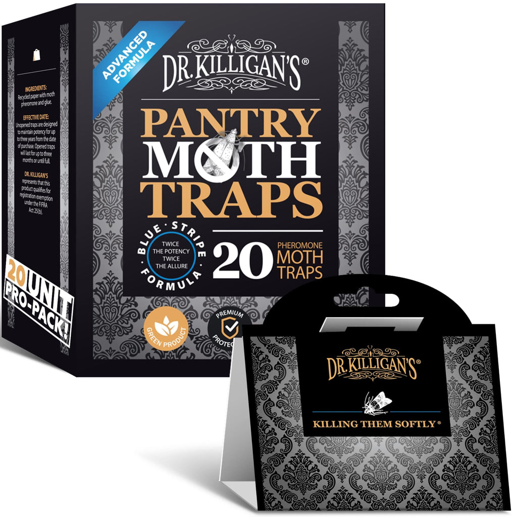 Dr. Killigan's Pantry Moth Traps | Non-Toxic Pheromone Glue Traps - 20 Pack